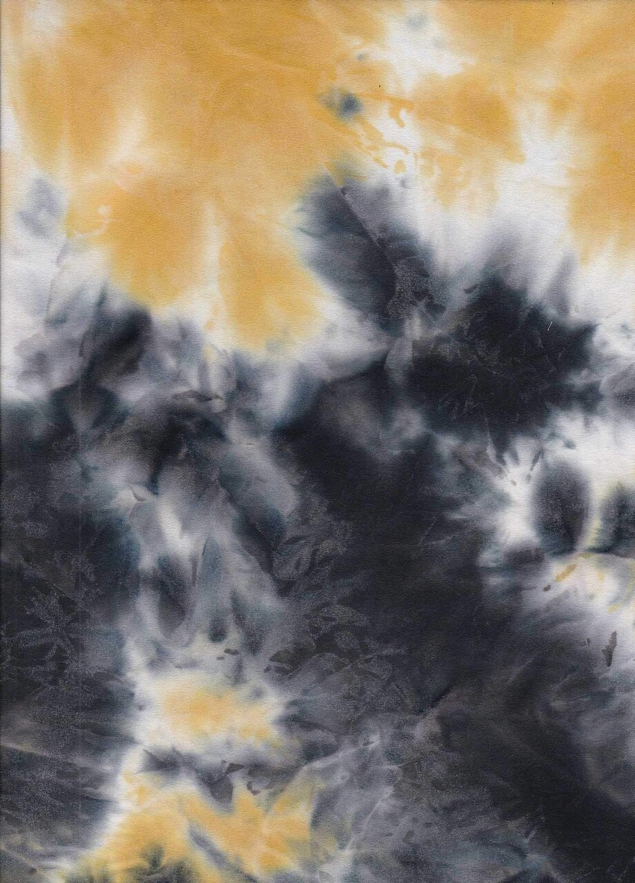 1 Yard Brushed DTY Tie-Dye Knit Fabric 170 GSM, 58/60″ Wide Polyester Spandex Blend